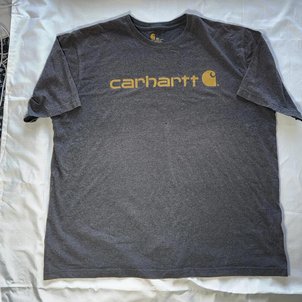 Carhartt‎ Original Fit Tee 2XL Grey Logo Tee Short Sleeve Workwear Rugged
